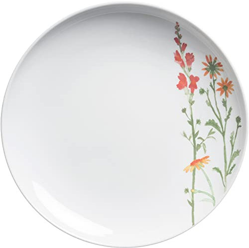 KAHLA Five Senses Wildblume Essteller 27 cm | floraler Speiseteller aus Porzellan rot/gelb