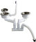 talea doppio lavello di scarico sifone 110/114 MM anti-smell lavabo scarico sifone set con troppopieno