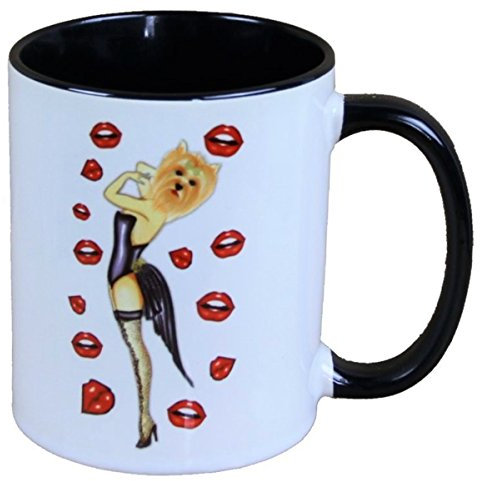 Harald Glööckler Pompöös Tasse Hund mit Strapsstrümpfe - designed by