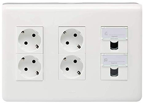 Legrand 078883Ea Toma Pared Múltiple, Blanco