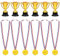 STOBOK 24Pcs Giocattoli per Bambini Mini plastica Mini Coppe d'oro e medaglie per Feste Forniture per Bambini Early Learning Toys (12 * Trofei + 12 * Medaglie)
