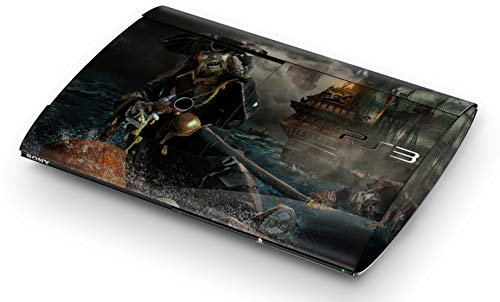 Skins4u Aufkleber Design Schutzfolie Vinyl Skin kompatibel mit Sony PS3 PlayStation 3 Super Slim Death Pirate