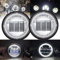 SKUNTUGUANG 1 Paar 11,4 cm LED-Nebelscheinwerfer mit Engelsaugen für Harley Davidson (weiß)