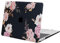 MOSISO Hülle Kompatibel mit MacBook Air 13 Zoll 2022 2021 2020 2019 2018 A2337 M1 A2179 A1932 Retina Display Touch ID, Plastik Pfingstrose Hartschale Case, Schwarz
