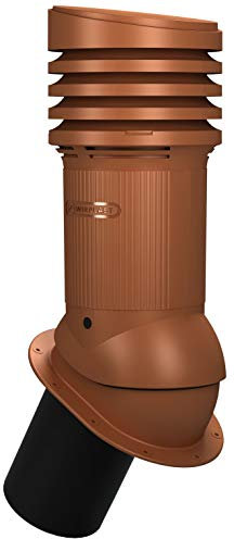 Entlüfterkamin NORMAL EVO 150 mm für Plattdach, Trapezblech, Doppelfalzblech (RAL 8004 - Ziegelrot)