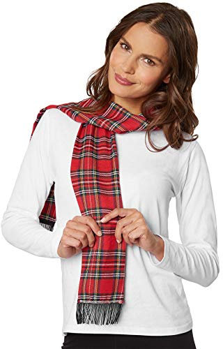 tectake dressforfun 303408 Damen Schal kariert mit Schottenmuster, ideal auch zum Verkleiden, z.B. als Schneemann
