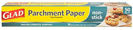 Glad BB0481 - Carta pergamena arrotolata, 50 metri quadrati, colore: Bianco