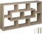 tectake 800849 Wandregal mit 8 Fächern, Holz Hängeregal (BxTxH): ca. 85 x 16 x 48 cm, inkl. Montagematerial (Holz hell, Eiche Sonoma)