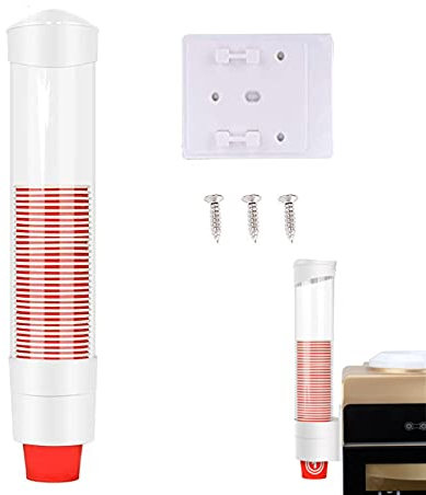 1 Pcs Dispenser per Tazza di Carta, Dispenser per Tazza a Parete, Dispenser Porta Bicchieri, Dispenser Bicchieri, Dispenser Bicchieri Plastica per Casa Ufficio