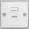 RJ45 Network Outlet Ethernet Cable CAT5e Port Internet Socket Round Edge Metal Design Networking Point (Polished Chrome)