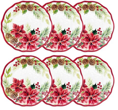 UP ware Servierteller / Salatteller aus Melamin, Weihnachtsstern, 22,6 cm