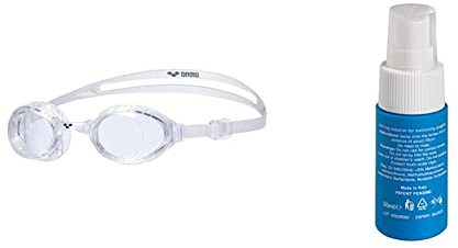 arena Air-Soft Anti-Fog Schwimmbrille Unisex für Erwachsene, Schwimmbrille mit Breiten Gläsern, UV-Schutz, Selbstjustierender Nasensteg, Air-Seals Dichtungen