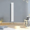 Warmehaus 1800x236mm Slimline Tall Vertical Radiators White Single Modern Wall-Mounted or Floor Standing Oval Panel Radiator