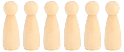10pcs 75mm Unfinished People Shapes Wooden People Bodies Angel Dolls For DIY Painting Figure Craftt, Female, Wooden Peg Doll Bodies Painting DollDIY Repair Tools & Kits Accessories