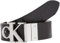 Calvin Klein Jeans Damen Gürtel Round Mono Pl Rev Lthr Belt 30Mm aus Kunstleder, Schwarz (Black/Black), 85 cm