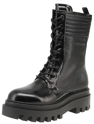 Calvin Klein Flatform Knee Boot Laceup Lth Wn