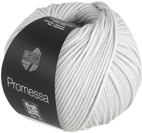 LANA GROSSA Promessa | Weich gefülltes Schlauchgarn aus Bio-Baumwolle und Polyamid | Handstrickgarn aus 70% Bio-Baumwolle & 30% Polyamid | 50g Wolle zum Stricken & Häkeln | 125m Garn FB23