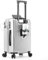 lesulety Small Suitcase Hand Luggage Wheeled Suitcase Wheeled Cabin Luggage 360 ° Wheel Rotation with Cup Holder,Silver,20in