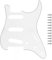 Musiin E-Gitarren-Schlagbrett kompatibel mit Strat/Stratocaster 3-lagige Schutzplatte Modern ST Amerikanischer Standard 11 Löcher mit Schrauben SSS (Weiß)
