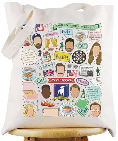 WZMPA Believe Ted Canvas-Tragetasche Roy Kent Fans Geschenk Believe Ted Coach Schultertasche Soccer Ted Merchandise, Believe Tg, medium