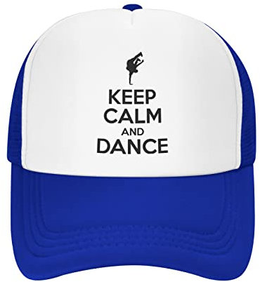 Keep Calm and Dance Hiphop Dancing Breakdance Geschenke Schwarzes Mesh Herren Damen Baseball Cap Washed Vintage Lustige Papa Mütze