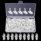 YIXISI 50 Stücke Zeltplanen Clips, Tarp Clips Klemmen, Planenhalter Clips, Markisenplanen Clips, Camping Vorzelt Klemme Clips Zelt Befestigung für Outdoor Aktivitäten (Transparent)