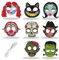 KUBDPQOR Halloween Masken Kinder, 8 Stück Halloween Masken, Halloween Bastelset, Halloween Bastelset Kinder, Halloweengeschenke für Jungen Mädchen Halloween Karneval Maskerade Cosplay Party