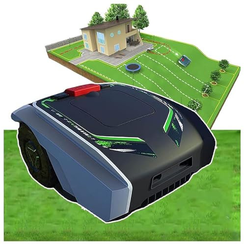 YLANMEI Tondeuse Robot pour pelouses jusqu'à 1500 m2 avec Pente de 25%, Ultra silencieuse, Navigation par Satellite Intelligente pour Grandes pelouses Qui se tond Toute Seule,A