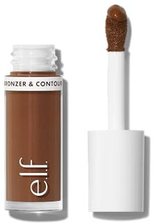 e.l.f. Camo Liquid Bronzer & Contour, Hochpigmentiert, Natürlicher Glow, Verblendbare Textur, Langanhaltend, Abgerundeter Applikator, Vegan & Tierversuchsfrei, 8 Deep