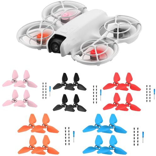 Propellers Replacement For DJI Neo Drone Low Noise Quick Propeller Colorful Propeller Lightweight Wing with Screwdriver and Screws Drone Accessories (Orange)
