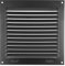 Amig - Quadratisches Aluminiumgitter mit Insektenschutz | Lüftungsgitter für Luftauslass | Ideal für Decken in Küche und Bad | Maße 150 x 150 mm | Farbe Schwarz