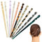 10PCS Acetate Hair Sticks, Vintage Hair Chopsticks Tortoise Shell Hairpin Leopard Print Hair Pins Long Chinese Hair Sticks Hair Styling Accessories for Women Girls Bun Chignons and Everyday Updos