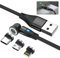 Greacesrio Cable de Carga Magnético 2M, 3 en 1, USB C, Micro USB, iProducts, Diseño Giratorio 360° y 180°