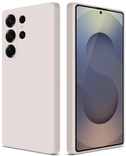 GiiYoon Hülle für Samsung Galaxy S25 Ultra, Weiß | Silicone Case, Seidig Weiches Gefühl, Stoßschutz, Kratzfest, Mikrofaser-Innenfutter
