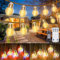 StarryEver 15M 50er LED Lichterkette Außen Strom, Vintage Warmweiß und Bunt LED Lichterkette mit 11 Modi Fernbedienung Timer, Farbwechsel G45 Glühbirnen Lichterketten Dimmbar mit Stecker für Balkon