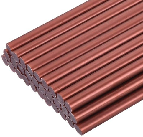 sourcing map 30pcs Mini Hot Glue Gun Sticks 7mm x 100mm High Sticky Small Hot Glue Sticks for Glue Gun, Burgundy Red