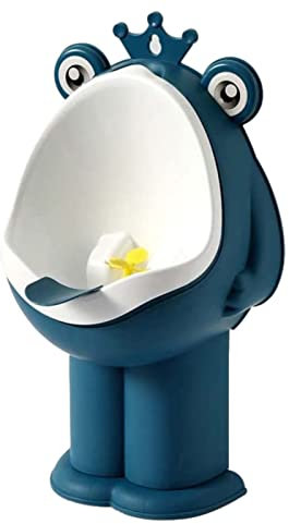 Baby Urinieren Stehen Wandmontage WC Urinal Dunkelblau 1 bis 6 Jahre Stehurinal für Jungen Toilette Badezimmer Regale mit Handtuchstange (Blau, Einheitsgröße)