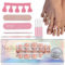 120 Stück Fussnägel Zum Kleben - Französisch Press on Nails Füße - Klassisch Künstliche Fussnägel Kurz - Full Cover Quadratische Fussnägel Zum Kleben Kurz Für Damen Frauen Nagelkunst DIY