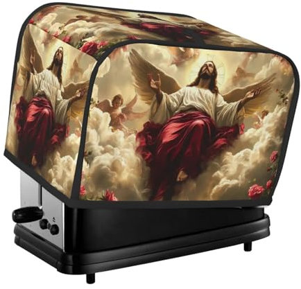 Jesus Ascended To The Rose bedruckte Toaster-Abdeckung, 2 Scheiben, Küche, Kleingeräte, Staub- und Fingerabdruckschutz