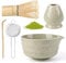 5 Pièces Matcha Kit, Ensemble à Matcha, Kit à Matcha, Avec Cuillere Matcha, Bol Matcha Bec Verseur, Fouet a Matcha, Support de Fouet à Matcha, Tamis à Matcha, pour La Cérémonie Du Thé Matcha (B)