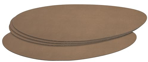 LEONARDO HOME GOCCE Platzset • 4 Stück • beidseitig nutzbar • abwischbare Oberfläche • pflegeleicht • langlebig • rutschfest • stilvoll • flexibel einsetzbar • für jeden Tag • ⌀ 34 cm • braun • 055204