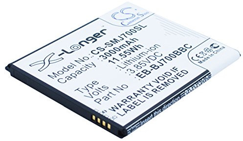 TECHTEK Batterie 3000mAh Compatible avec [Samsung] Galaxy J7, Galaxy J7 Core, Duo 2018, Duos, LTE, Prime, TD-LTE, Mega on, Mega on Duos, On7, On7 2016 4G LTE, TD-LTE, SM-G6000, SM-G600F/DS, SM-G600S