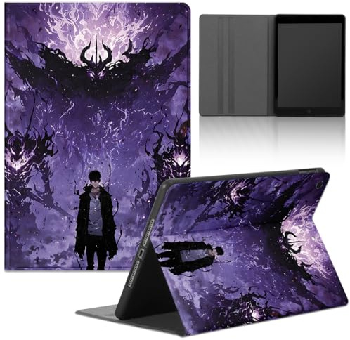 Tablet Coque pour Samsung Galaxy Tab A8 10,5 2022/2021 SM-X205/X200, Anime Sang Chaud Motif Manga Housse de Protection en Cuir PU Flip avec Anti TPU Support Fonction Tablette Cover,Noir