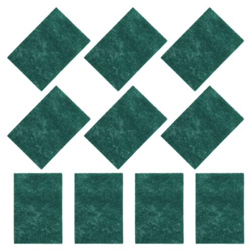 LALADEFIEE Spugna Abrasiva Verde Riutilizzabile 10 Pezzi 15x10x0,6 Cm Antigraffio per Pentole e Lavandino Pulizia Cucina