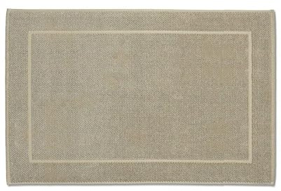 kela Badematte Lavinia – 100% Bio-Baumwolle, beige, 60x100 cm, weicher Badteppich für Badezimmer und Dusche