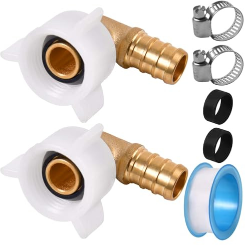SPEEDWOX 5 Stück Pex 1/2 Zoll NPT Innengewinde, gebogen, schwenkbar, Pex 90 Grad, Verbindungsstücke für Wasserpumpe, Sanitärteile, drehbar, Wasserhahn, für Wohnmobil und Sanitär