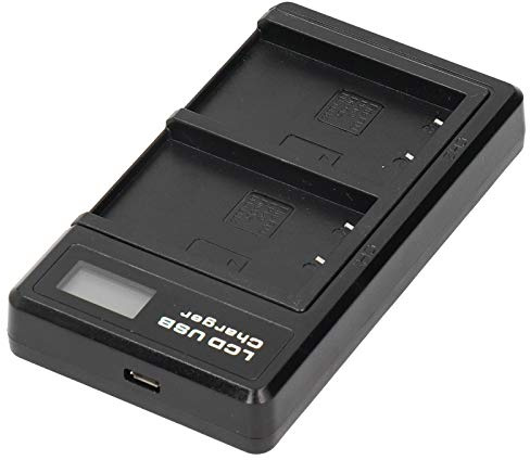 Cryfokt BL-S5 -Dual-Ladegerät, Tragbar, mit LCD-Display für Outdoor-Fotografie, Schwarzes Kunststoffmaterial, 1 Ladegerät für Foto-Enthusiasten