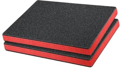 ZGUZMCMK 2 Stück Schaumstoffeinlagen Werkzeugkoffer Einsatz Behälter EPE Schaumstoff Polsterung für Tischminiaturen Modellbau Heimdekoration, 42.5cmx28.5cmx5cm