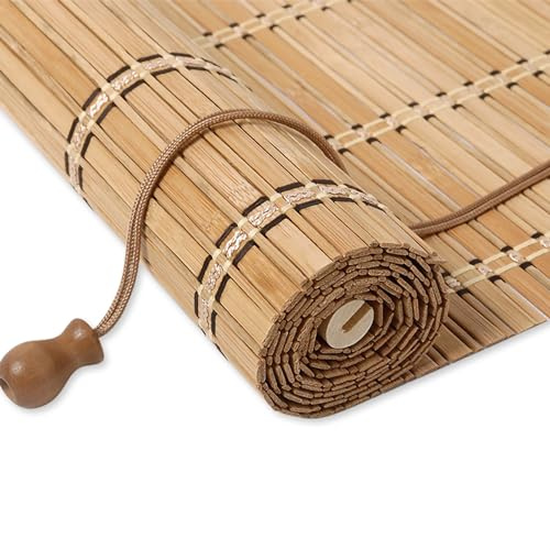 Cedario Store Bambou Intérieur, Store Bambou Extérieur, Modèle Enrouleur | Store bambou extérieur pour balcon ou terrasse couverte, enrouleur réglable par cordon avec protection de la vie privée