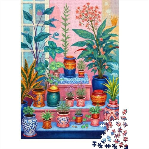 1000 Pieces Jigsaw Puzzle For Adults Plants Flower Pot Challenging